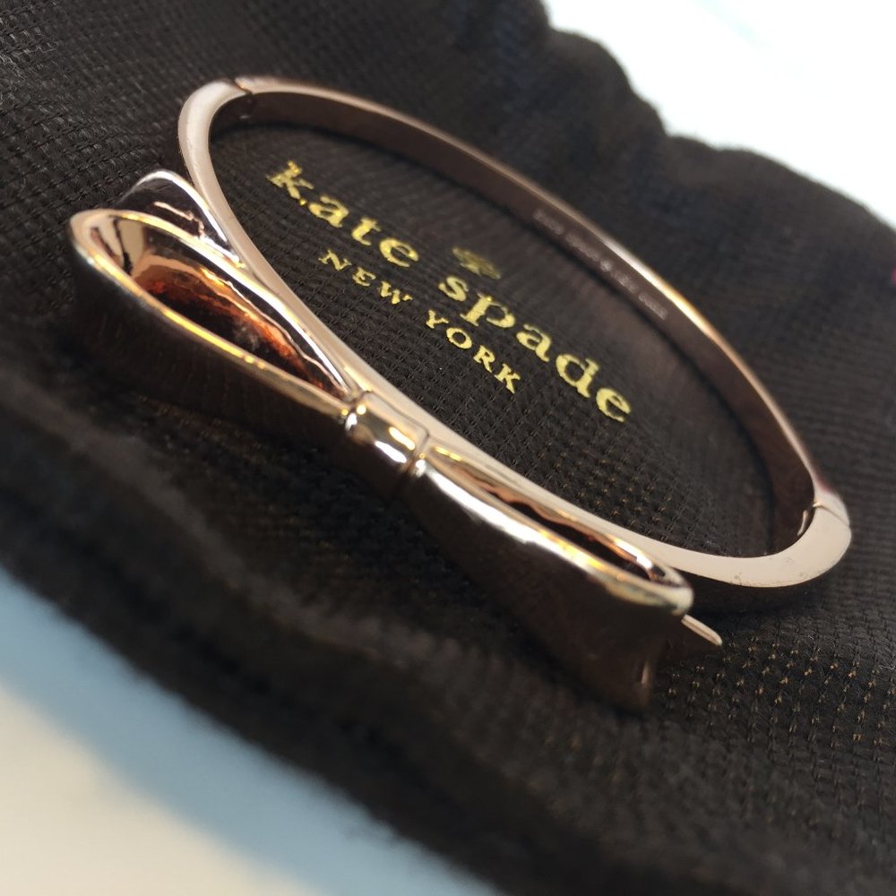 KATE SPADE Rose Gold 'Love Notes' Bangle Bracelet